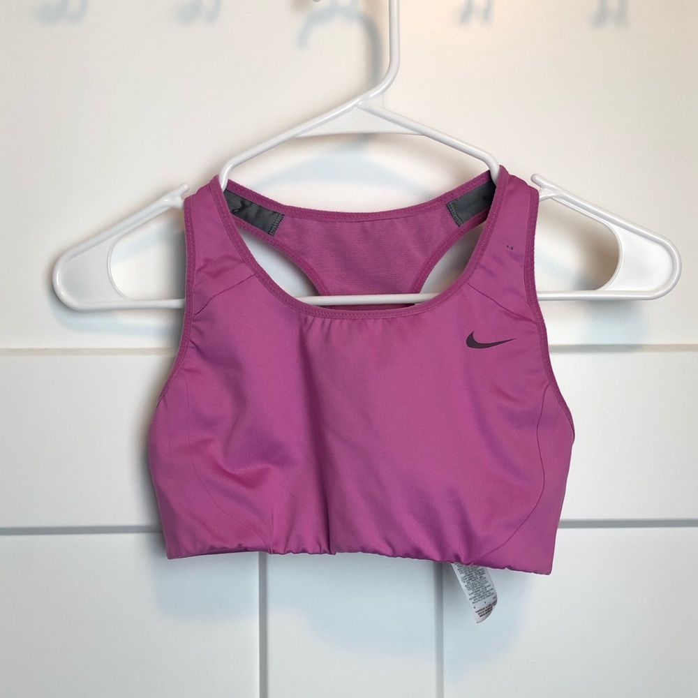 Pink nike sports bra